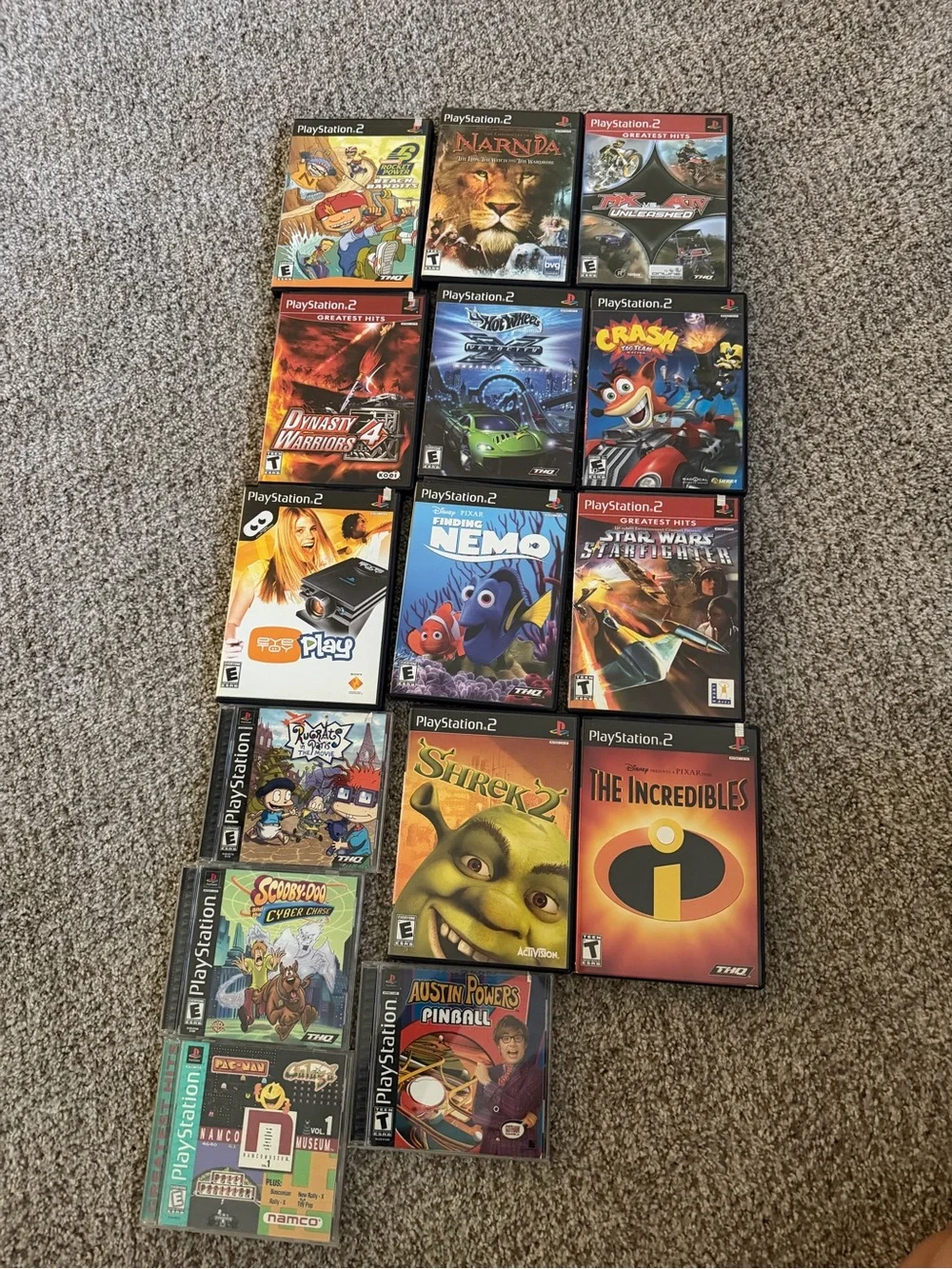 Sony PlayStation 2 Game Collection - Black Cases with Colorful Covers